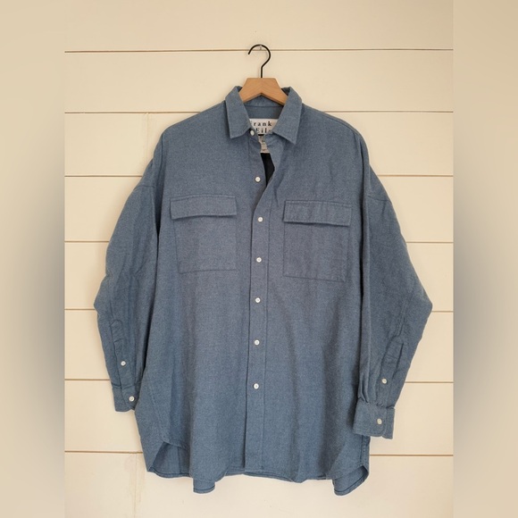 Frank & Eileen Mcloughlin Shirt Jacket in Melange Jean - Picture 6 of 16